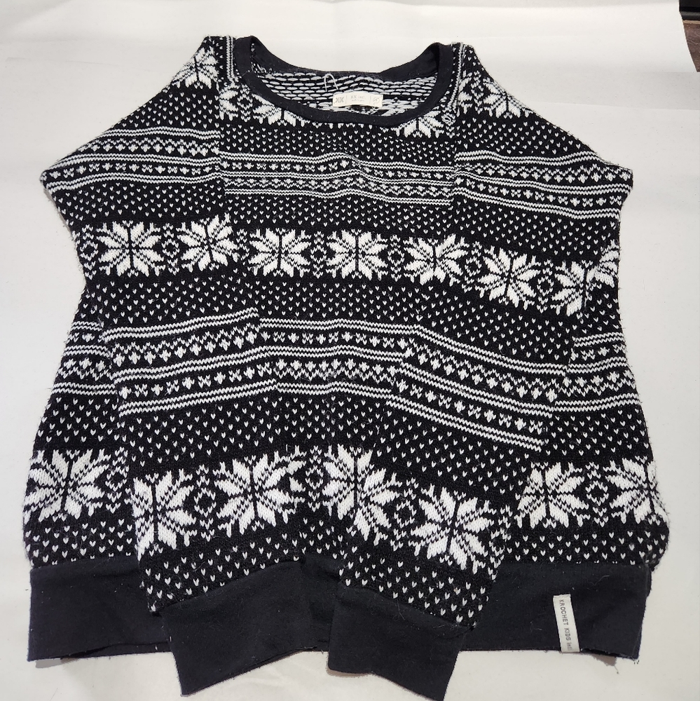 Black and white snowflake sweater